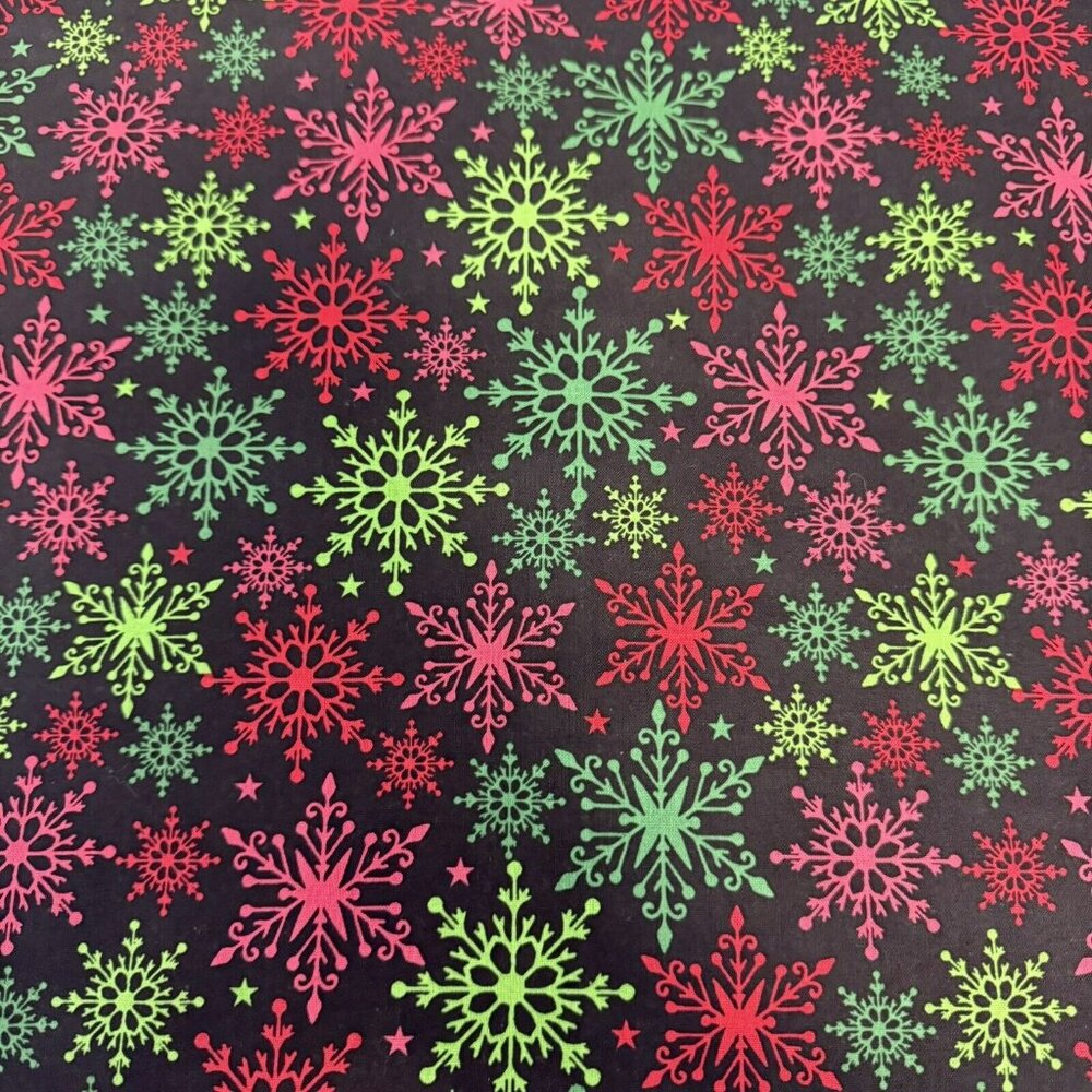 Fabric David Textiles 1 yard X 44” Snowflake Sewing Quilting Apparel Cotton #1B1